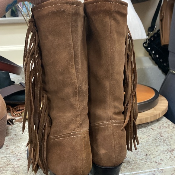 Durango vintage women’s size 7 medium suede leather fringe boots - Picture 6 of 11